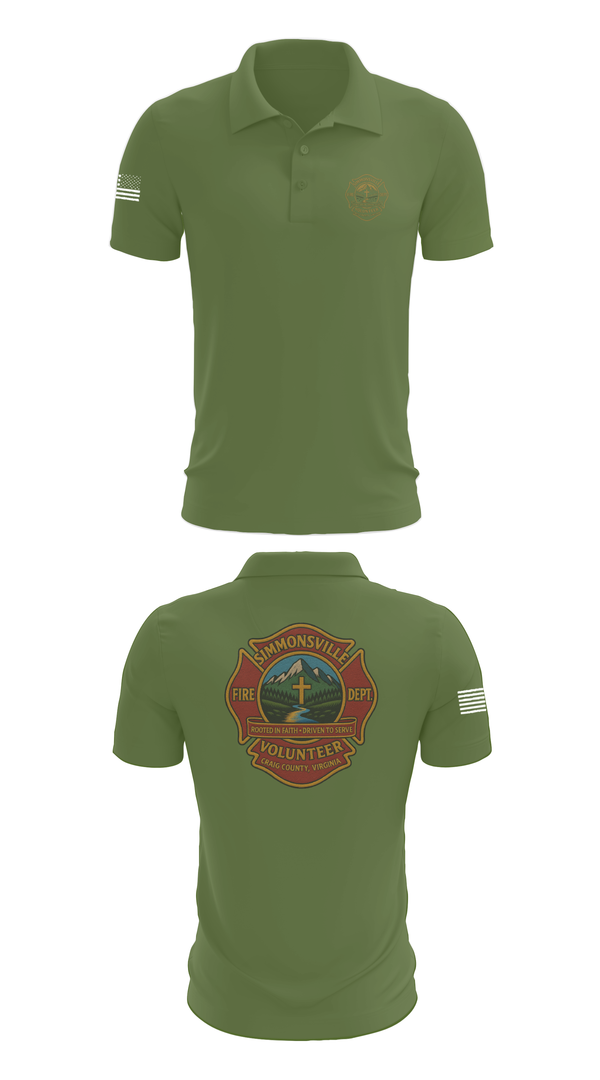 Short Sleeve Performance Polo, Simmonsville VFD, , Teamtime, Team time, sublimation, custom sports apparel, team uniforms, spirit wear, spiritwear, sports uniforms, custom shirts, team store, custom team store, fundraiser sports, apparel fundraiser