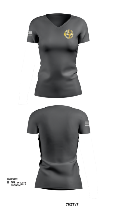 Nueces County Constable PCT4 30073114 Women's Short Sleeve V-neck Shirt - 102
