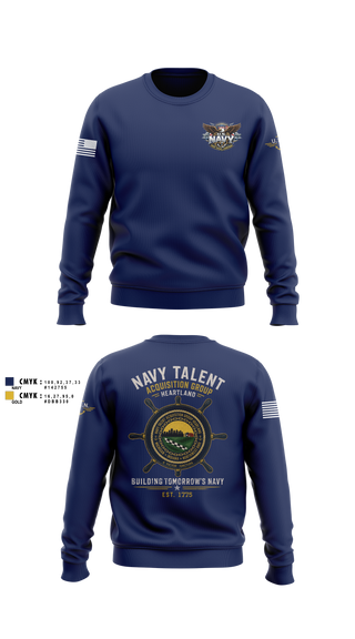 Crew Neck Sweatshirt, NTAG HEARTLAND 2026, Navy, Teamtime, Team time, sublimation, custom sports apparel, team uniforms, spirit wear, spiritwear, sports uniforms, custom shirts, team store, custom team store, fundraiser sports, apparel fundraiser