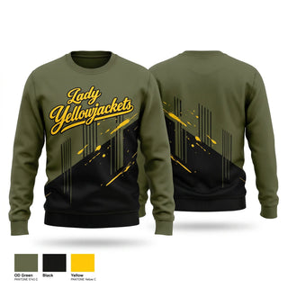 Crew Neck Sweatshirt, Fort Benning Lady Yellowjackets, Women's Basketball, Teamtime, Team time, sublimation, custom sports apparel, team uniforms, spirit wear, spiritwear, sports uniforms, custom shirts, team store, custom team store, fundraiser sports, apparel fundraiser