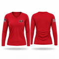 VFW Riders Unit 17 Women's Long Sleeve V-neck Shirt - 1