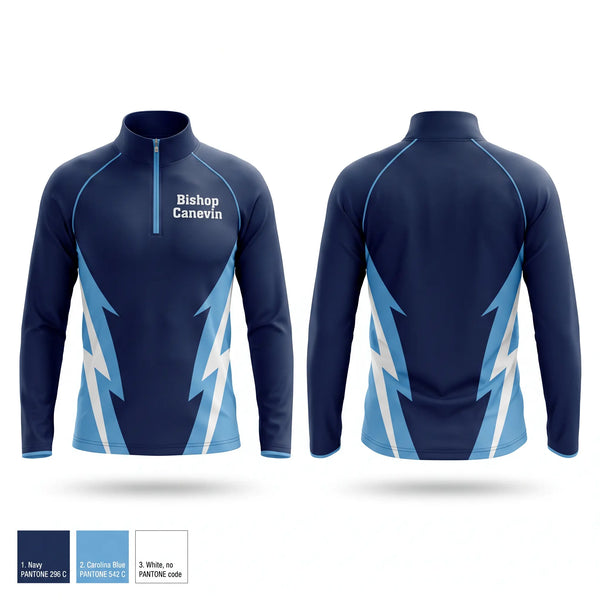Quarter Zip Jacket, Bishop Canevin, Baseball, Teamtime, Team time, sublimation, custom sports apparel, team uniforms, spirit wear, spiritwear, sports uniforms, custom shirts, team store, custom team store, fundraiser sports, apparel fundraiser