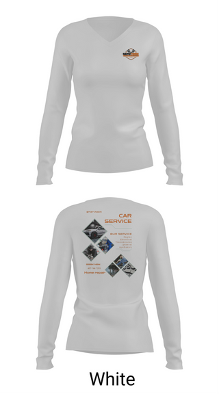 Womens Long Sleeve Vneck Shirt, Servteem automotive group llc, , Teamtime, Team time, sublimation, custom sports apparel, team uniforms, spirit wear, spiritwear, sports uniforms, custom shirts, team store, custom team store, fundraiser sports, apparel fundraiser