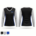 SWMS cheerleading 2238450 Women's Long Sleeve V-neck Shirt - 1