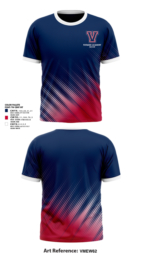 Short Sleeve Performance Shirt, Voyager Academy Men's Soccer, Men's Soccer, Teamtime, Team time, sublimation, custom sports apparel, team uniforms, spirit wear, spiritwear, sports uniforms, custom shirts, team store, custom team store, fundraiser sports, apparel fundraiser