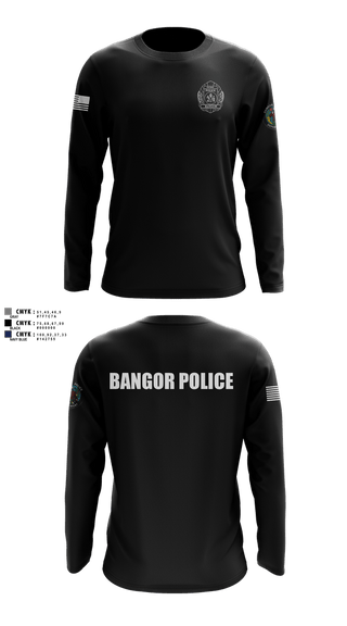 Long Sleeve Performance Shirt, Bangor PD, Police, Teamtime, Team time, sublimation, custom sports apparel, team uniforms, spirit wear, spiritwear, sports uniforms, custom shirts, team store, custom team store, fundraiser sports, apparel fundraiser