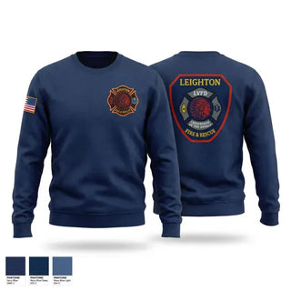 Crew Neck Sweatshirt, Leighton Fire and Rescue, Fire Department, Teamtime, Team time, sublimation, custom sports apparel, team uniforms, spirit wear, spiritwear, sports uniforms, custom shirts, team store, custom team store, fundraiser sports, apparel fundraiser