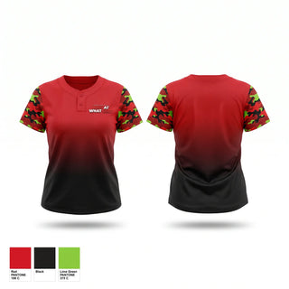 Two Button Softball Jersey, Hotgirlz, Softball, Teamtime, Team time, sublimation, custom sports apparel, team uniforms, spirit wear, spiritwear, sports uniforms, custom shirts, team store, custom team store, fundraiser sports, apparel fundraiser