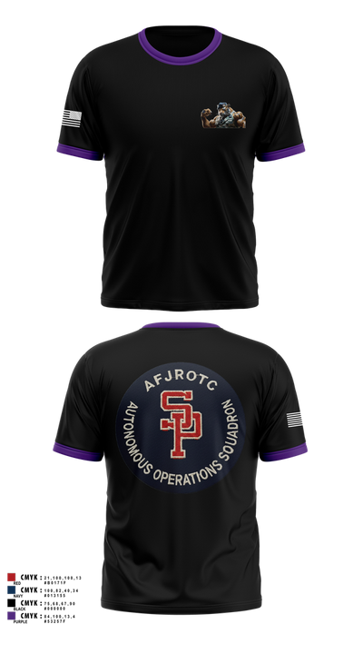 AFJROTC MS-081 DRONE TEAM 88778530 Short Sleeve Performance Shirt - 1