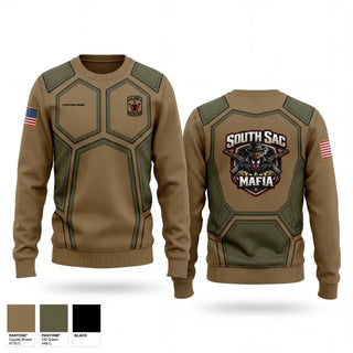 Crew Neck Sweatshirt, SAC SOUTH, Army, Teamtime, Team time, sublimation, custom sports apparel, team uniforms, spirit wear, spiritwear, sports uniforms, custom shirts, team store, custom team store, fundraiser sports, apparel fundraiser