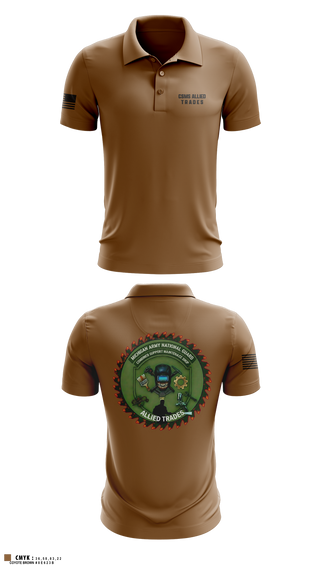 Short Sleeve Performance Polo, CSMS ALLIED TRADES, National Guard, Teamtime, Team time, sublimation, custom sports apparel, team uniforms, spirit wear, spiritwear, sports uniforms, custom shirts, team store, custom team store, fundraiser sports, apparel fundraiser