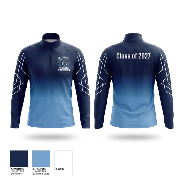 Quarter Zip Jacket, Northshore Panthers, Wrestling, Teamtime, Team time, sublimation, custom sports apparel, team uniforms, spirit wear, spiritwear, sports uniforms, custom shirts, team store, custom team store, fundraiser sports, apparel fundraiser