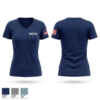 Womens Short Sleeve Vneck Shirt, SMRVFD, Fire Department, Teamtime, Team time, sublimation, custom sports apparel, team uniforms, spirit wear, spiritwear, sports uniforms, custom shirts, team store, custom team store, fundraiser sports, apparel fundraiser