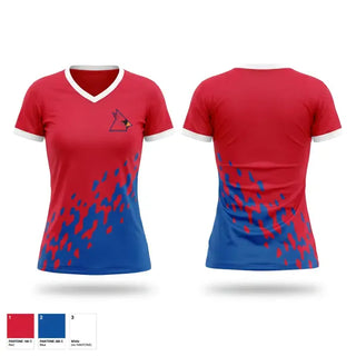 Womens Short Sleeve Vneck Shirt, Carolina Charter Academy, Baseball, Teamtime, Team time, sublimation, custom sports apparel, team uniforms, spirit wear, spiritwear, sports uniforms, custom shirts, team store, custom team store, fundraiser sports, apparel fundraiser