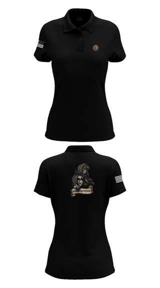 Womens Short Sleeve Performance Polo, HHC 2-135th AVN REG, , Teamtime, Team time, sublimation, custom sports apparel, team uniforms, spirit wear, spiritwear, sports uniforms, custom shirts, team store, custom team store, fundraiser sports, apparel fundraiser