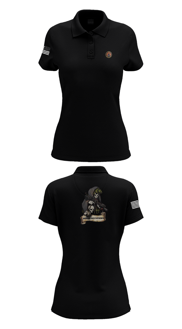 Womens Short Sleeve Performance Polo, HHC 2-135th AVN REG, , Teamtime, Team time, sublimation, custom sports apparel, team uniforms, spirit wear, spiritwear, sports uniforms, custom shirts, team store, custom team store, fundraiser sports, apparel fundraiser