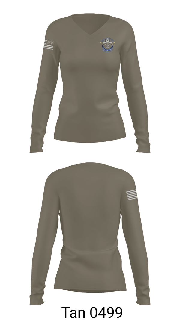 Womens Long Sleeve Vneck Shirt, Kilo Strongest Most Feared, , Teamtime, Team time, sublimation, custom sports apparel, team uniforms, spirit wear, spiritwear, sports uniforms, custom shirts, team store, custom team store, fundraiser sports, apparel fundraiser