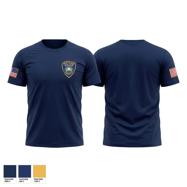Old School Cotton Feel Shirt, Poteau Police Department, Police, Teamtime, Team time, sublimation, custom sports apparel, team uniforms, spirit wear, spiritwear, sports uniforms, custom shirts, team store, custom team store, fundraiser sports, apparel fundraiser