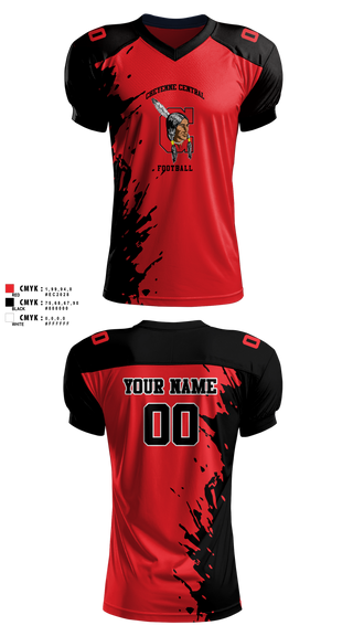 Football Jersey, Cheyenne Central, , Teamtime, Team time, sublimation, custom sports apparel, team uniforms, spirit wear, spiritwear, sports uniforms, custom shirts, team store, custom team store, fundraiser sports, apparel fundraiser