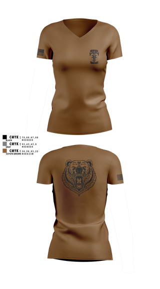 Womens Short Sleeve Vneck Shirt, HQ, 309TH MI BN, , Teamtime, Team time, sublimation, custom sports apparel, team uniforms, spirit wear, spiritwear, sports uniforms, custom shirts, team store, custom team store, fundraiser sports, apparel fundraiser