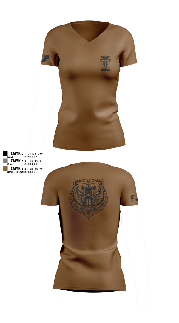 Womens Short Sleeve Vneck Shirt, HQ, 309TH MI BN, , Teamtime, Team time, sublimation, custom sports apparel, team uniforms, spirit wear, spiritwear, sports uniforms, custom shirts, team store, custom team store, fundraiser sports, apparel fundraiser