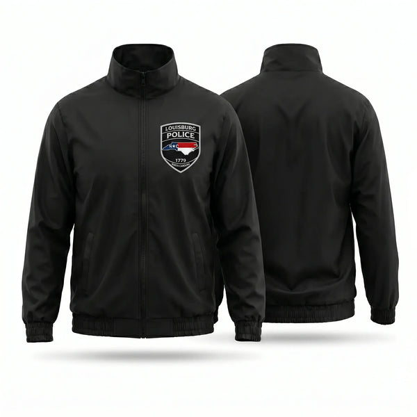 Windbreaker, Louisburg Police Department, Police, Teamtime, Team time, sublimation, custom sports apparel, team uniforms, spirit wear, spiritwear, sports uniforms, custom shirts, team store, custom team store, fundraiser sports, apparel fundraiser