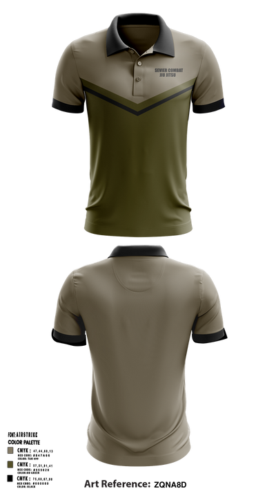 SEVIER COMBAT JIU JITSU 25333602 Short Sleeve Performance Polo - 1