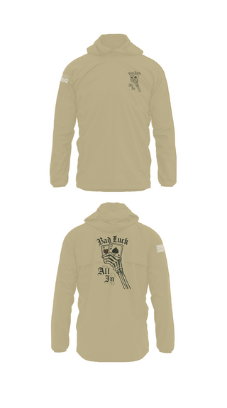 Windbreaker, 4th plt bad luck, Army, Teamtime, Team time, sublimation, custom sports apparel, team uniforms, spirit wear, spiritwear, sports uniforms, custom shirts, team store, custom team store, fundraiser sports, apparel fundraiser