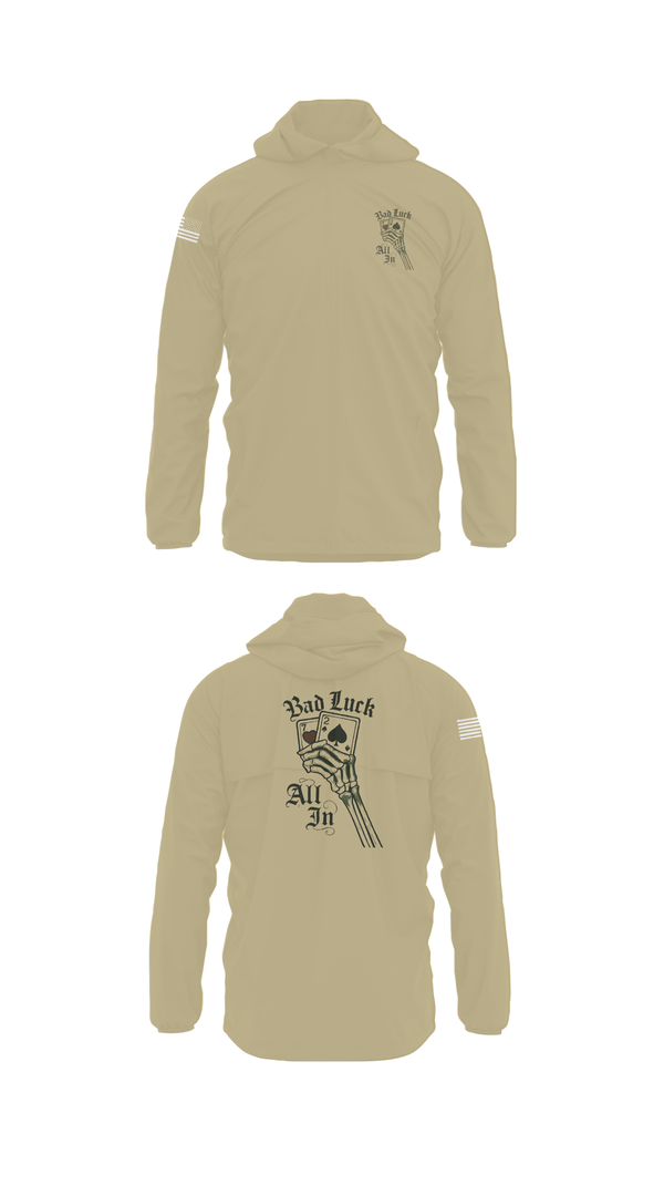 Windbreaker, 4th plt bad luck, Army, Teamtime, Team time, sublimation, custom sports apparel, team uniforms, spirit wear, spiritwear, sports uniforms, custom shirts, team store, custom team store, fundraiser sports, apparel fundraiser