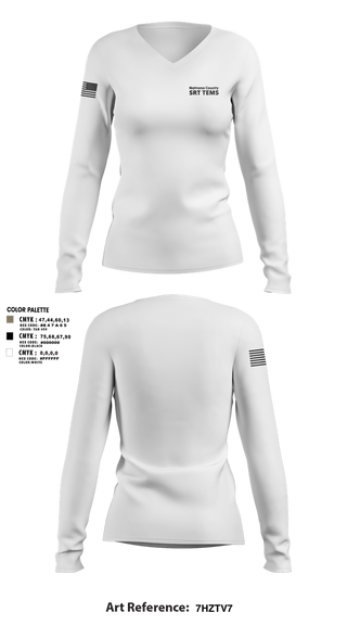 Womens Long Sleeve Vneck Shirt, Natrona County SRT TEMS, , Teamtime, Team time, sublimation, custom sports apparel, team uniforms, spirit wear, spiritwear, sports uniforms, custom shirts, team store, custom team store, fundraiser sports, apparel fundraiser