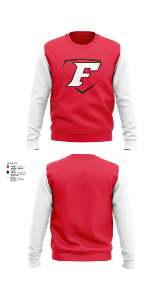 Crew Neck Sweatshirt, Cap City Force - Gray, Softball, Teamtime, Team time, sublimation, custom sports apparel, team uniforms, spirit wear, spiritwear, sports uniforms, custom shirts, team store, custom team store, fundraiser sports, apparel fundraiser