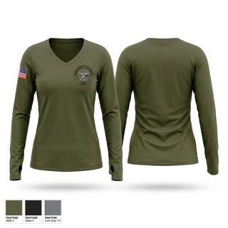 Womens Long Sleeve Vneck Shirt, Northwest Colorado SWAT, Police, Teamtime, Team time, sublimation, custom sports apparel, team uniforms, spirit wear, spiritwear, sports uniforms, custom shirts, team store, custom team store, fundraiser sports, apparel fundraiser