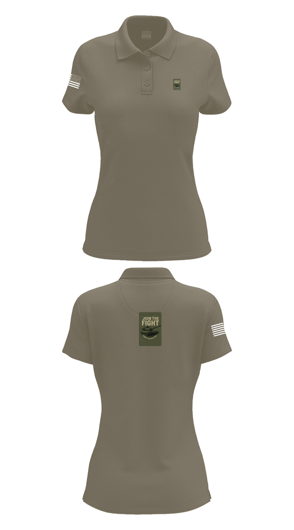 Womens Short Sleeve Performance Polo, Army Recruiting, Army, Teamtime, Team time, sublimation, custom sports apparel, team uniforms, spirit wear, spiritwear, sports uniforms, custom shirts, team store, custom team store, fundraiser sports, apparel fundraiser