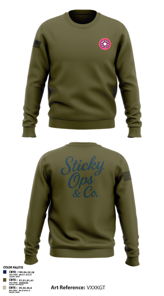 Crew Neck Sweatshirt, STICKY OPS & CO., , Teamtime, Team time, sublimation, custom sports apparel, team uniforms, spirit wear, spiritwear, sports uniforms, custom shirts, team store, custom team store, fundraiser sports, apparel fundraiser