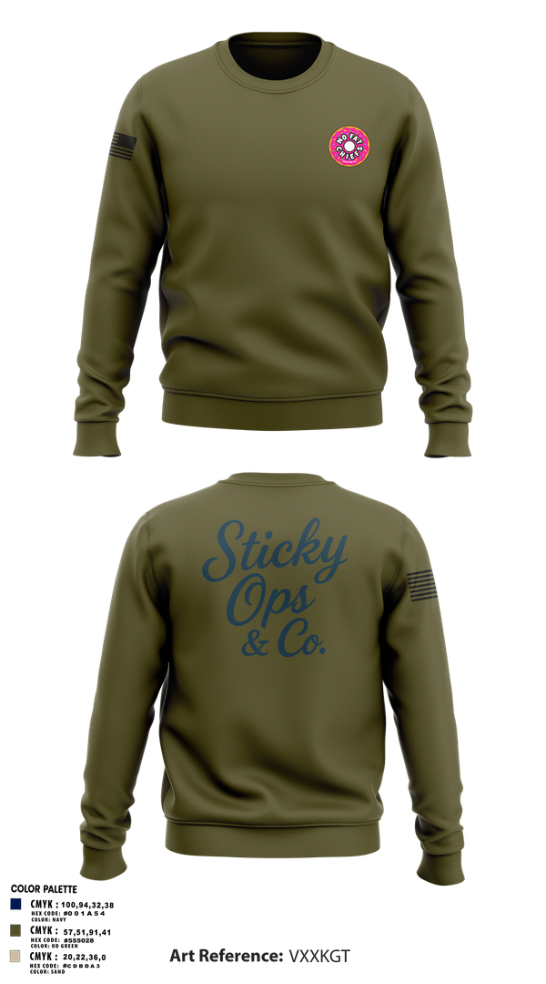 Crew Neck Sweatshirt, STICKY OPS & CO., , Teamtime, Team time, sublimation, custom sports apparel, team uniforms, spirit wear, spiritwear, sports uniforms, custom shirts, team store, custom team store, fundraiser sports, apparel fundraiser