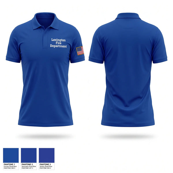 Short Sleeve Performance Polo, Lexington Fire Department, Fire Department, Teamtime, Team time, sublimation, custom sports apparel, team uniforms, spirit wear, spiritwear, sports uniforms, custom shirts, team store, custom team store, fundraiser sports, apparel fundraiser