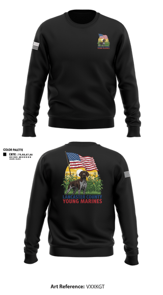 Crew Neck Sweatshirt, Lancaster County Young Marines, Marines, Teamtime, Team time, sublimation, custom sports apparel, team uniforms, spirit wear, spiritwear, sports uniforms, custom shirts, team store, custom team store, fundraiser sports, apparel fundraiser