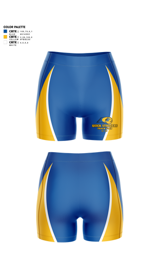 Womens Compression Shorts, Quick Striders, Track & Field, Teamtime, Team time, sublimation, custom sports apparel, team uniforms, spirit wear, spiritwear, sports uniforms, custom shirts, team store, custom team store, fundraiser sports, apparel fundraiser