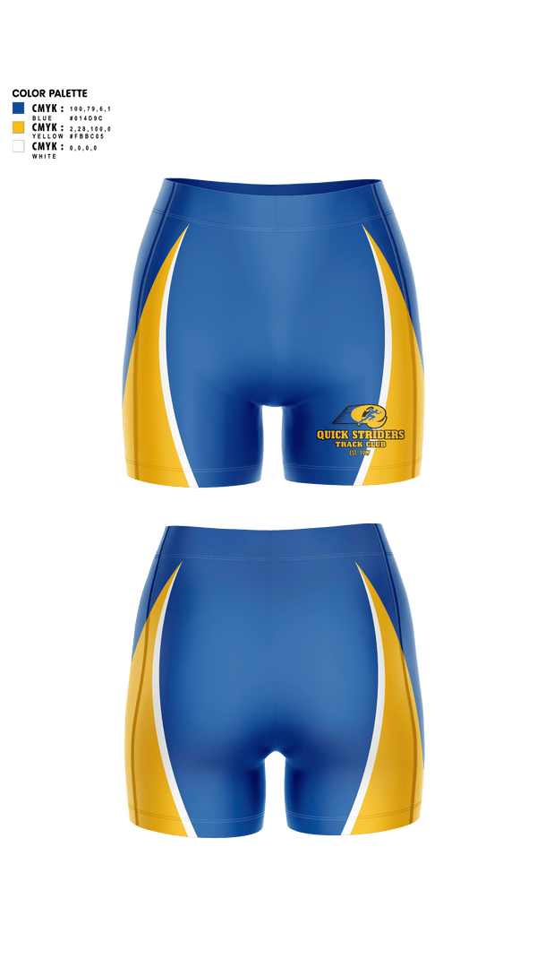Womens Compression Shorts, Quick Striders, Track & Field, Teamtime, Team time, sublimation, custom sports apparel, team uniforms, spirit wear, spiritwear, sports uniforms, custom shirts, team store, custom team store, fundraiser sports, apparel fundraiser