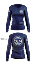 Oregon Emergency Management 48984222 Women's Long Sleeve V-neck Shirt - 1
