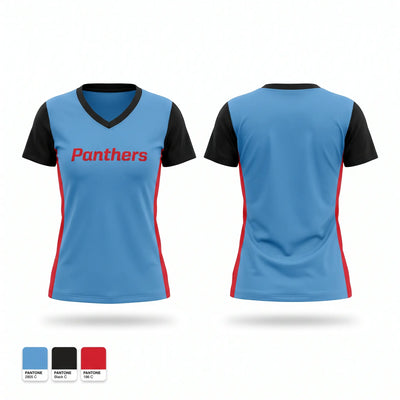 Panthers Women's Short Sleeve V-neck Shirt - 1