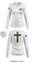 Warzone Church 33151394 Women's Long Sleeve V-neck Shirt - 2