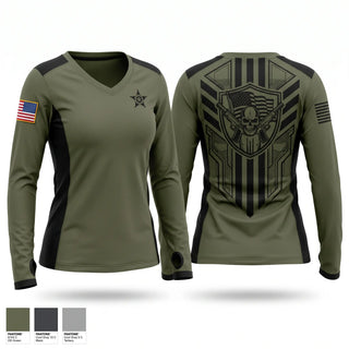 Womens Long Sleeve Vneck Shirt, C-SORT, Police, Teamtime, Team time, sublimation, custom sports apparel, team uniforms, spirit wear, spiritwear, sports uniforms, custom shirts, team store, custom team store, fundraiser sports, apparel fundraiser