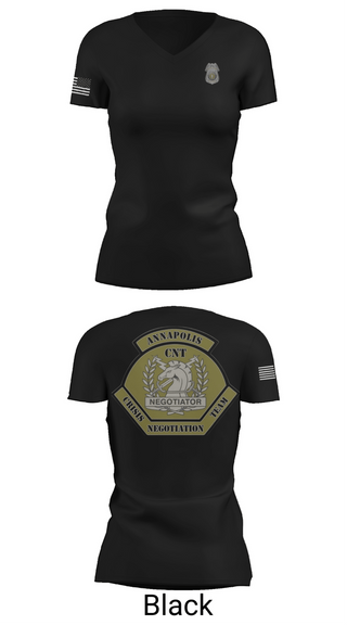 Womens Short Sleeve Vneck Shirt, Annapolis Police Crisis Negotiation Team, Police, Teamtime, Team time, sublimation, custom sports apparel, team uniforms, spirit wear, spiritwear, sports uniforms, custom shirts, team store, custom team store, fundraiser sports, apparel fundraiser