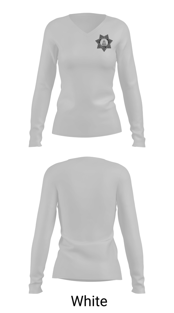 Womens Long Sleeve Vneck Shirt, Sacramento sheriff, Police, Teamtime, Team time, sublimation, custom sports apparel, team uniforms, spirit wear, spiritwear, sports uniforms, custom shirts, team store, custom team store, fundraiser sports, apparel fundraiser