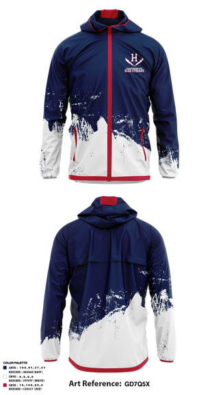 Windbreaker, Harrisonburg Blue Streaks, Cross Country, Teamtime, Team time, sublimation, custom sports apparel, team uniforms, spirit wear, spiritwear, sports uniforms, custom shirts, team store, custom team store, fundraiser sports, apparel fundraiser