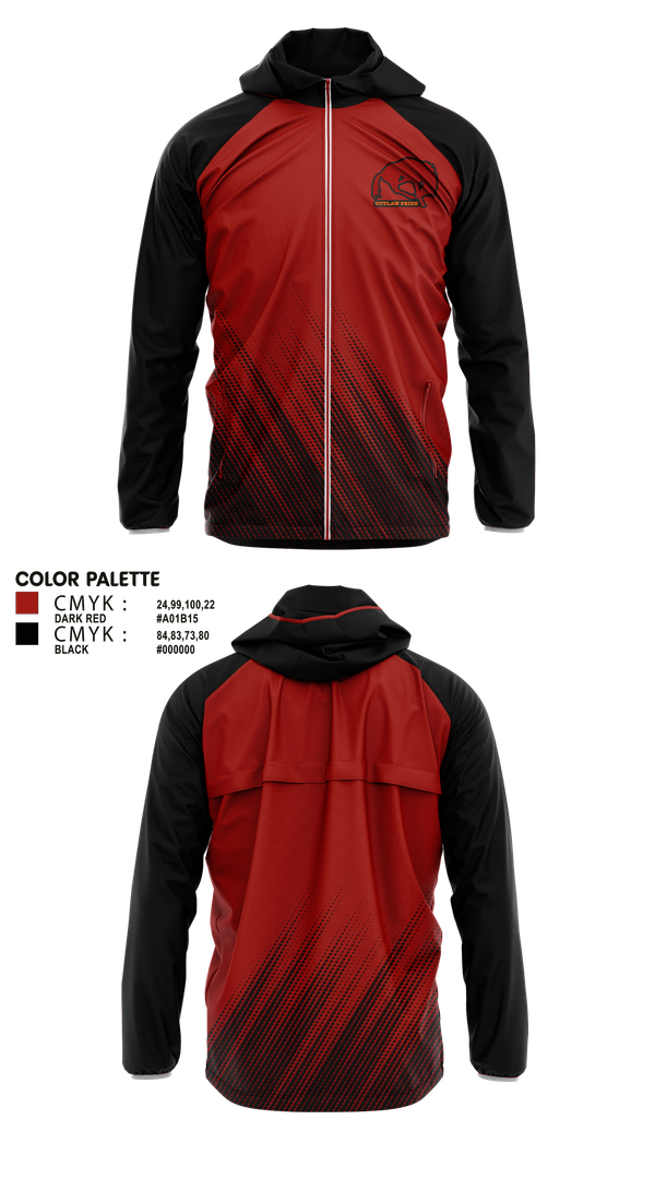 Windbreaker, Rawlins Outlaws, Wrestling, Teamtime, Team time, sublimation, custom sports apparel, team uniforms, spirit wear, spiritwear, sports uniforms, custom shirts, team store, custom team store, fundraiser sports, apparel fundraiser