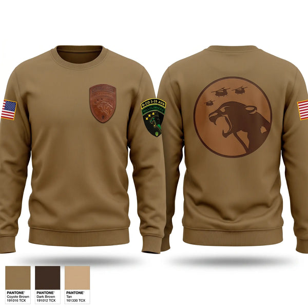 Crew Neck Sweatshirt, B Co 3-25, Army, Teamtime, Team time, sublimation, custom sports apparel, team uniforms, spirit wear, spiritwear, sports uniforms, custom shirts, team store, custom team store, fundraiser sports, apparel fundraiser
