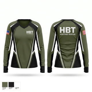 Womens Long Sleeve Vneck Shirt, HBT, Police, Teamtime, Team time, sublimation, custom sports apparel, team uniforms, spirit wear, spiritwear, sports uniforms, custom shirts, team store, custom team store, fundraiser sports, apparel fundraiser