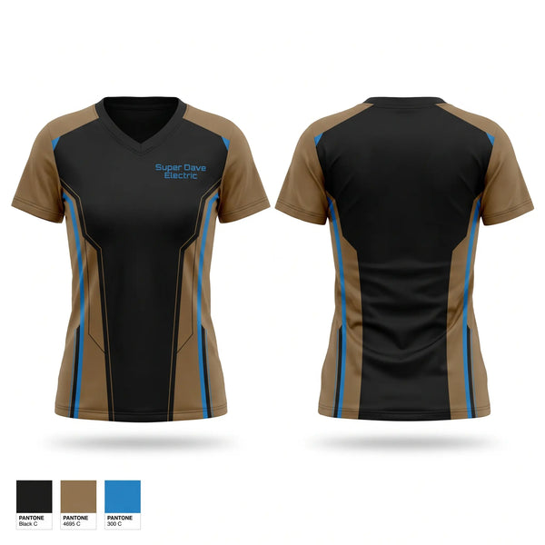 Super Dave Electric ⚡️ Women's Short Sleeve V-neck Shirt - 1